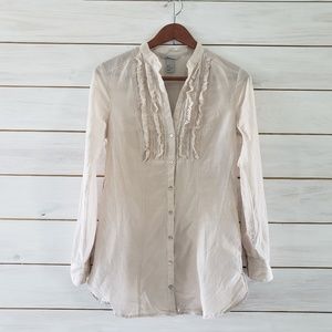 H&M Ruffle Collar Button Down Shirt